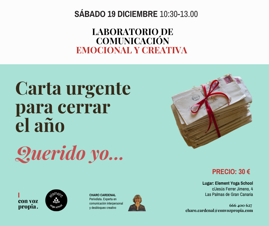 Querido yo: carta urgente para cerrar el año